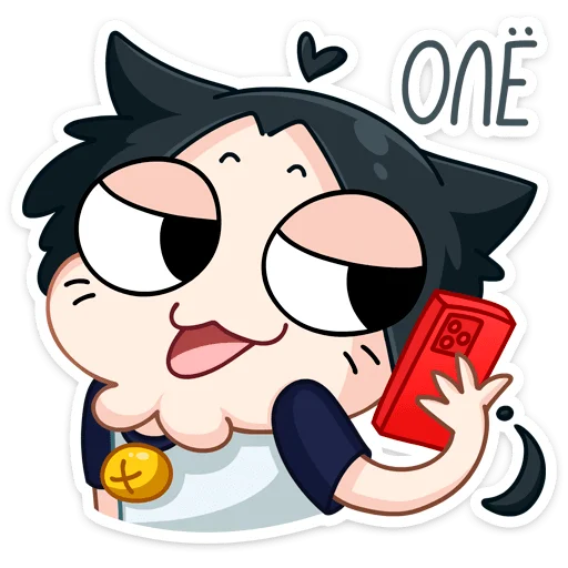📞 Стикер «Темная Милшу - стиль на Милшу в черном цвете» для Telegram