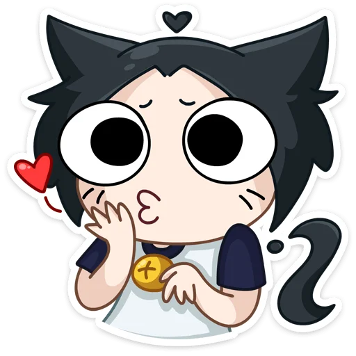 😘 Стикер «Темная Милшу - стиль на Милшу в черном цвете» для Telegram