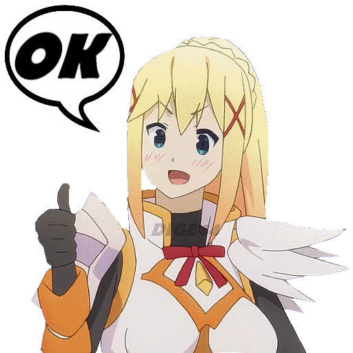 🆗 Стикер «DARKNESS KONOSUBA» для Telegram