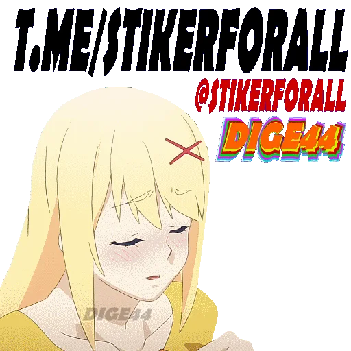 🗣 Стикер «DARKNESS KONOSUBA» для Telegram