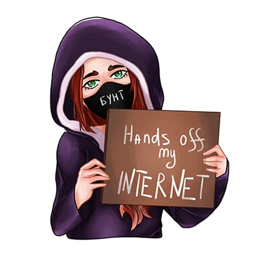 😷 Стикер «darknetia» для Telegram