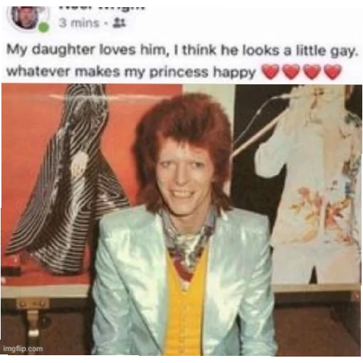👸 Стикер «David Bowie» для Telegram