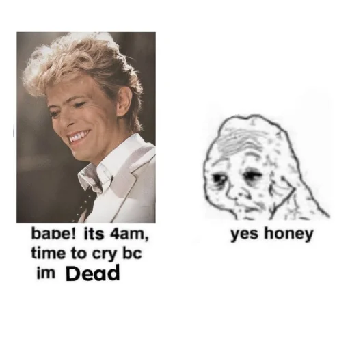 😭 Стикер «David Bowie» для Telegram