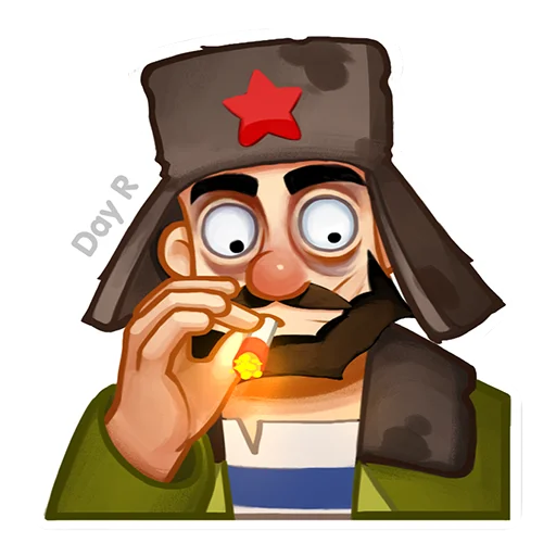 🤐 Стикер «Day R survival rus» для Telegram