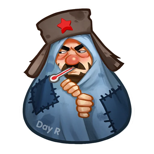 😷 Стикер «Day R survival rus» для Telegram