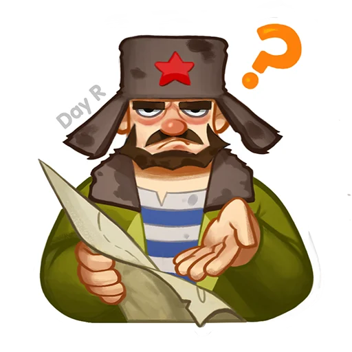 😕 Стикер «Day R survival rus» для Telegram