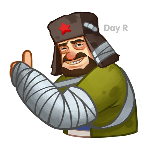 🤕 Стикер «Day R survival rus» для Telegram