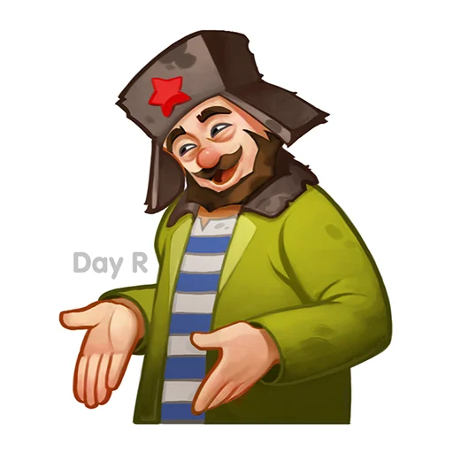 🖖 Стикер «Day R survival rus» для Telegram