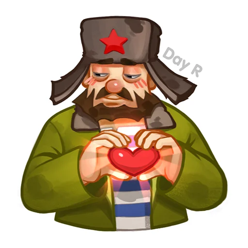 🥰 Стикер «Day R survival rus» для Telegram
