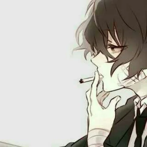 🚬 Стикер «Dazai from anime "Bungo Stray Dogs"» для Telegram
