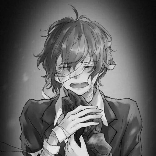 😢 Стикер «Dazai from anime "Bungo Stray Dogs"» для Telegram