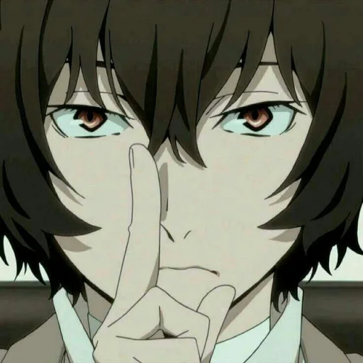 ☝️ Стикер «Dazai from anime "Bungo Stray Dogs"» для Telegram
