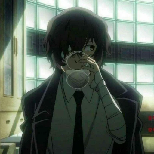 🍵 Стикер «Dazai from anime "Bungo Stray Dogs"» для Telegram