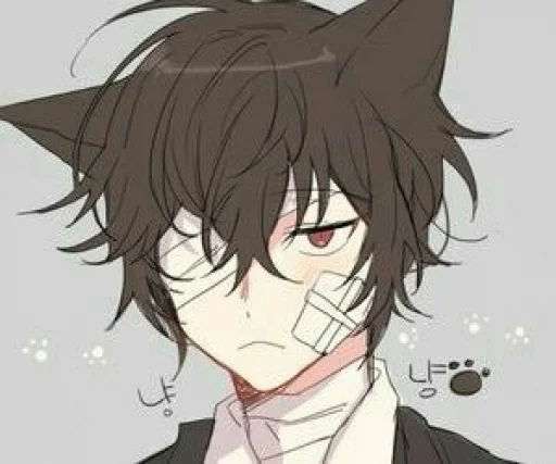 😾 Стикер «Dazai from anime "Bungo Stray Dogs"» для Telegram