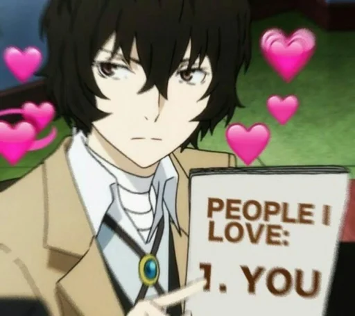 💛 Стикер «Dazai from anime "Bungo Stray Dogs"» для Telegram