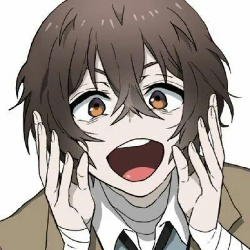 😮 Стикер «Dazai from anime "Bungo Stray Dogs"» для Telegram