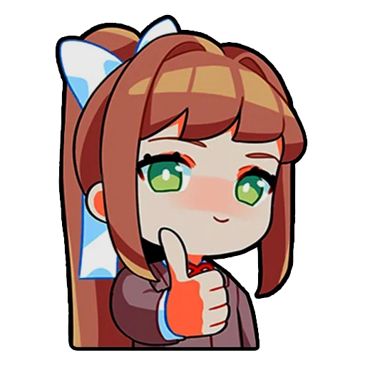 👍 Стикер «DDLC Monika» для Telegram