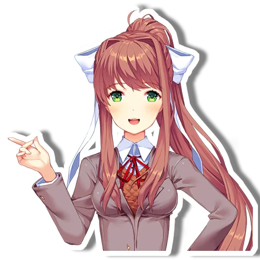 😀 Стикер «DDLC Monika» для Telegram