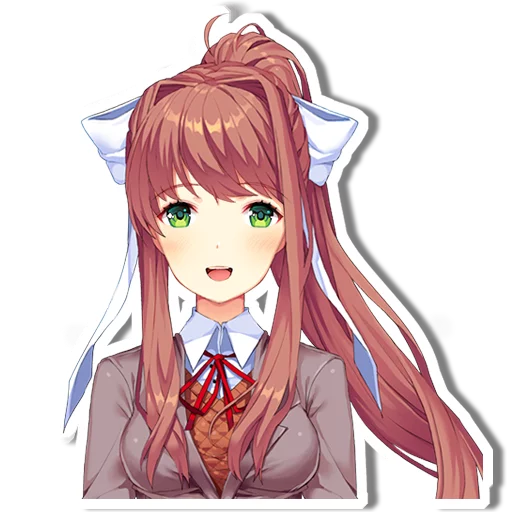 😀 Стикер «DDLC Monika» для Telegram