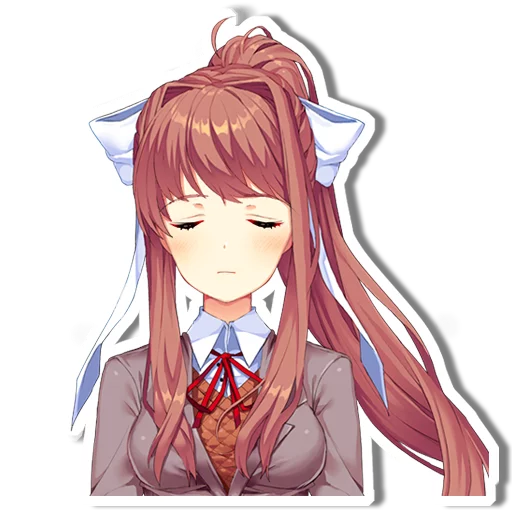 😔 Стикер «DDLC Monika» для Telegram