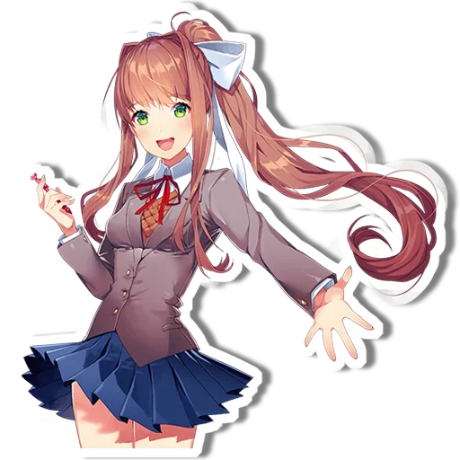 😀 Стикер «DDLC Monika» для Telegram