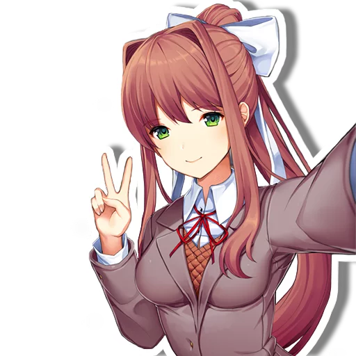 ✌️ Стикер «DDLC Monika» для Telegram