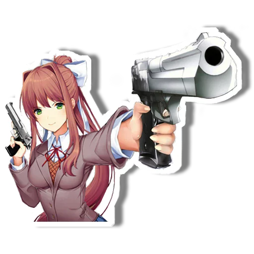 🔫 Стикер «DDLC Monika» для Telegram