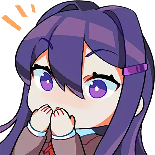 😮 Стикер «doki doki emotes» для Telegram