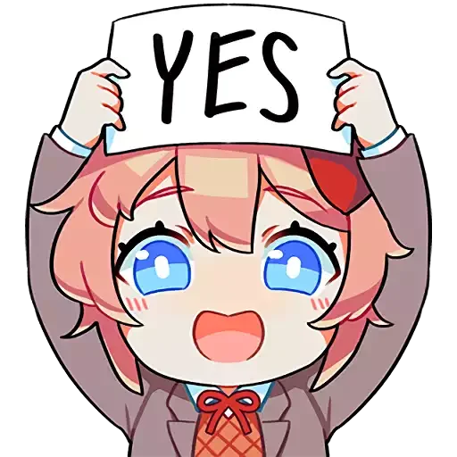 👍 Стикер «doki doki emotes» для Telegram