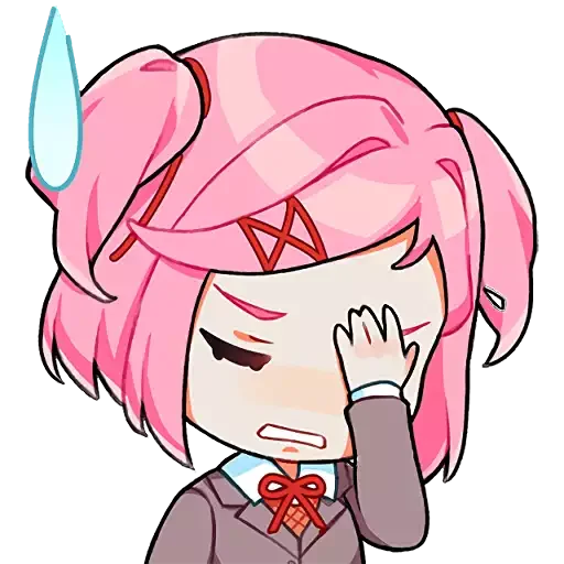 🤦‍♀ Стикер «doki doki emotes» для Telegram