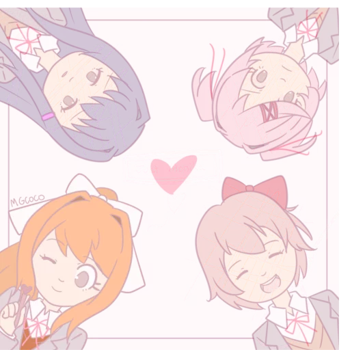 ❤ Стикер «Doki Doki Literature Club!» для Telegram