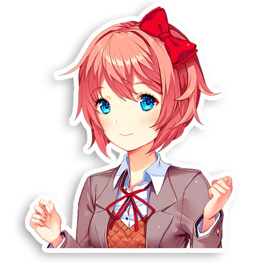 🙂 Стикер «DDLC Sayori» для Telegram