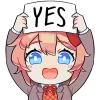 👍 Эмодзи «Doki Doki Literature Club» для Telegram
