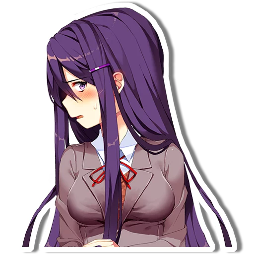 😰 Стикер «DDLC Yuri» для Telegram