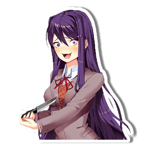 😵 Стикер «DDLC Yuri» для Telegram