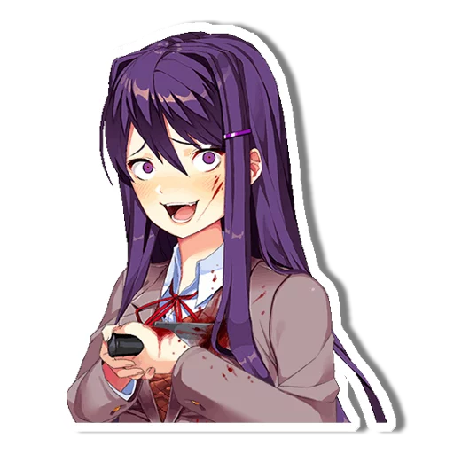 😵 Стикер «DDLC Yuri» для Telegram