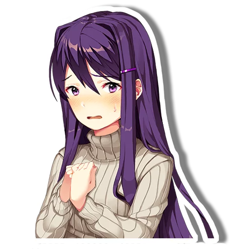 😰 Стикер «DDLC Yuri» для Telegram
