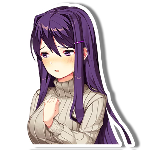 😯 Стикер «DDLC Yuri» для Telegram