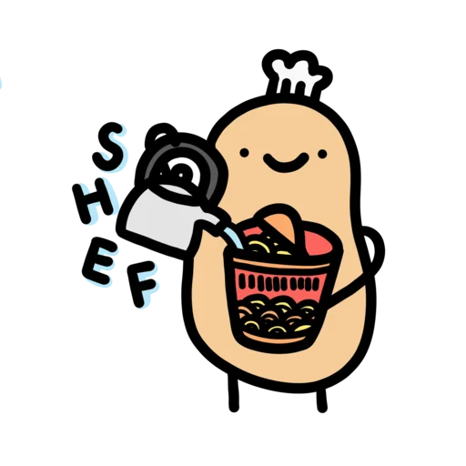 👨‍🍳 Стикер «doodlingpotatoes ?» для Telegram