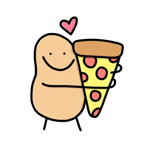 🍕 Стикер «doodlingpotatoes ?» для Telegram