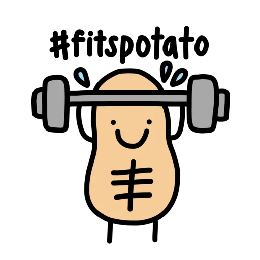 🏋‍♂ Стикер «doodlingpotatoes ?» для Telegram