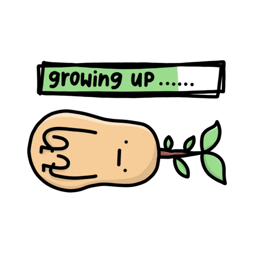 🌱 Стикер «doodlingpotatoes ?» для Telegram