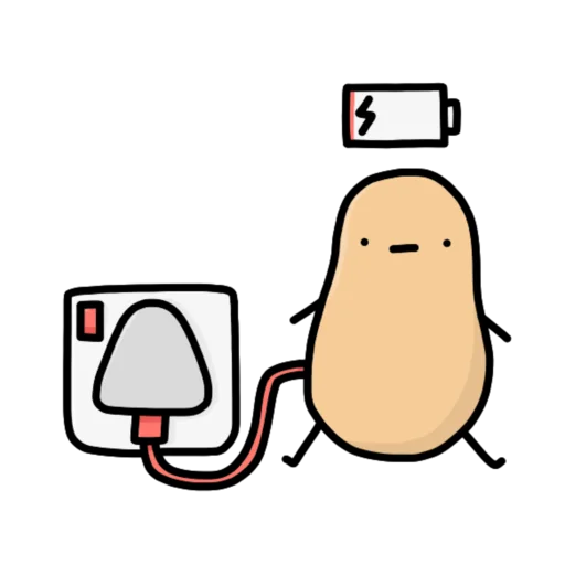 🔋 Стикер «doodlingpotatoes ?» для Telegram
