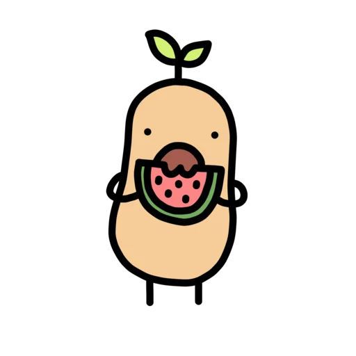 🍉 Стикер «doodlingpotatoes ?» для Telegram