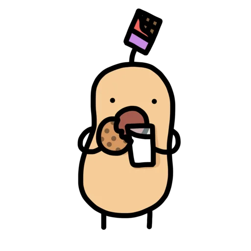 🍪 Стикер «doodlingpotatoes ?» для Telegram