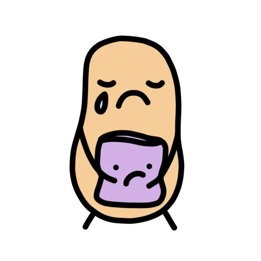 😢 Стикер «doodlingpotatoes ?» для Telegram