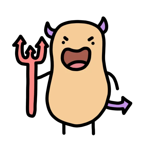 😈 Стикер «doodlingpotatoes ?» для Telegram