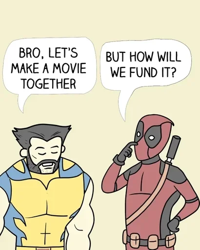 🤝 Стикер «⭕ Дэдпул Marvel» для Telegram
