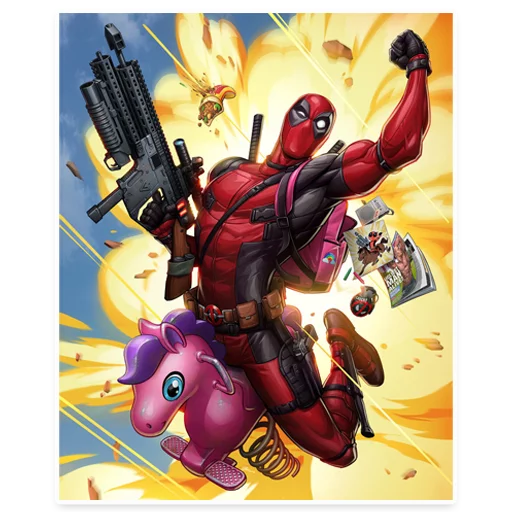 👍 Стикер «⭕ Дэдпул Marvel» для Telegram