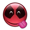 Стикер 16 😀 Deadpool - эмоджи с Дэдпулом